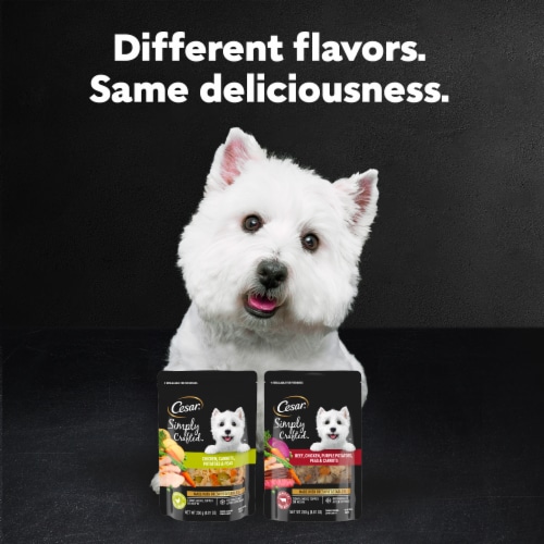 Cesar Simply Crafted Chicken, Carrots, Potatoes & Peas Canine Cuisine Complement 8.81 oz Perspective: back