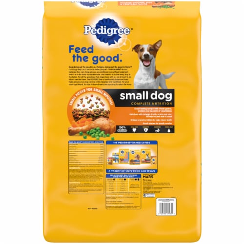 Pedigree® Small Dog Complete Nutrition Roasted Chicken Rice & Vegetable Flavor Adult Dry Dog Food Perspective: back