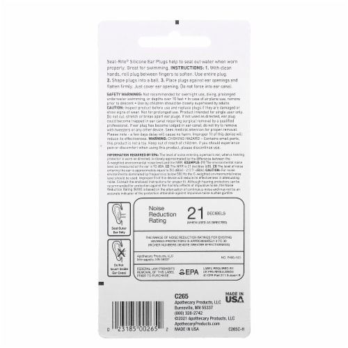 Flents Kid's Soft Silicone Ear Plugs Perspective: back