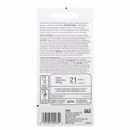 Flents Kid's Soft Silicone Ear Plugs Perspective: back