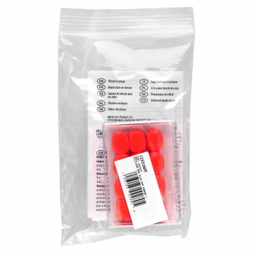 Ezy Dose Kids Soft Silicone Ear Plugs Orange - 6 Pairs + Case Perspective: back