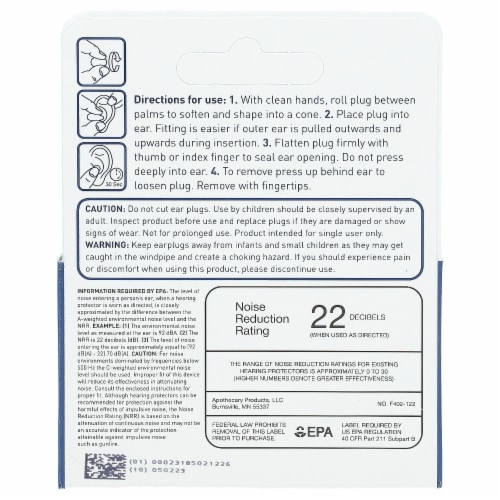 Flents Protechs Ear Stopples - 6 Pair Perspective: back
