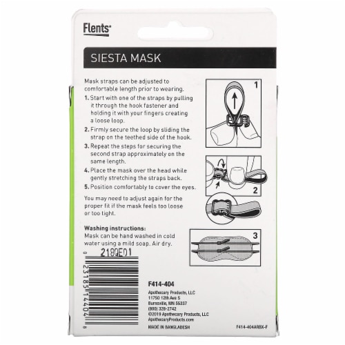 Flents® Siesta Reusable Sleep Mask Perspective: back