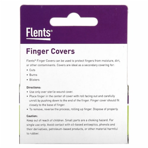 Flents® Finger Covers S M L - 12 Covers Perspective: back