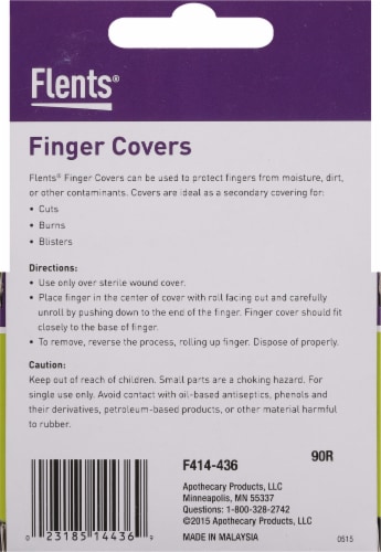 Flents® First Aid Finger Covers Perspective: back