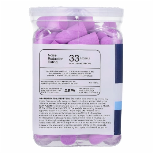 Flents Protechs Quiet Time Foam Ear Plugs - 50 Pair Perspective: back