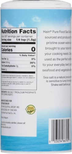 Hain® Sea Salt Perspective: back