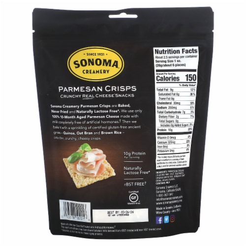 1/2.25oz Parmesan Cheese Crisps Perspective: back