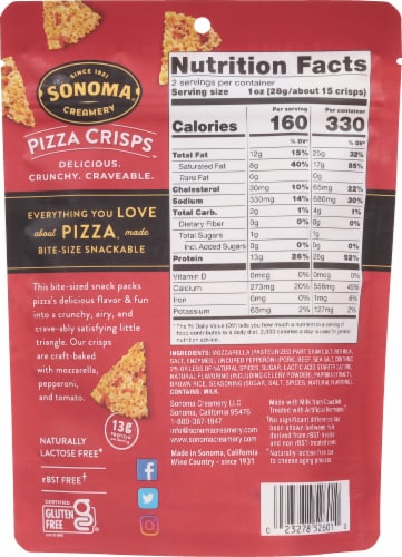 Sonoma® Creamery Pepperoni Pizza Crisps™ Perspective: back