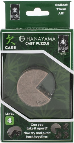 BePuzzled Hanayama Level 4 Cake Cast Puzzle Perspective: back