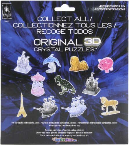 BePuzzled 3D Carousel Crystal Puzzle - Pink Perspective: back
