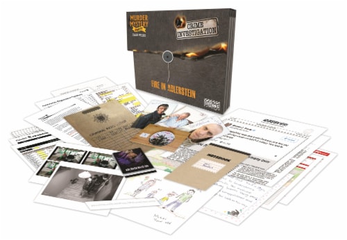 University Games Fire in Adlerstein Murder Mystery Party Case File Perspective: back