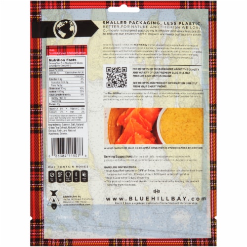 Blue Hill Bay Scottish Style Smoked Salmon Perspective: back