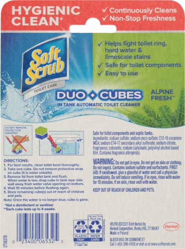 Soft Scrub® Duo Cubes Alpine Fresh™ Scent In-Tank Automatic Toilet Cleaner Cubes Perspective: back