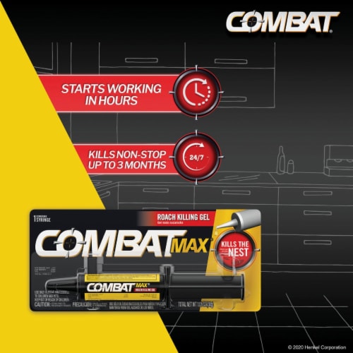 Combat Max® Roach Killing Gel Syringe Perspective: back