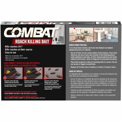 Combat® Roach Killing Bait Perspective: back