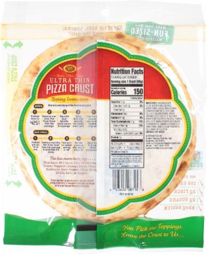 Golden Home Ultra Thin Pizza Crusts Perspective: back