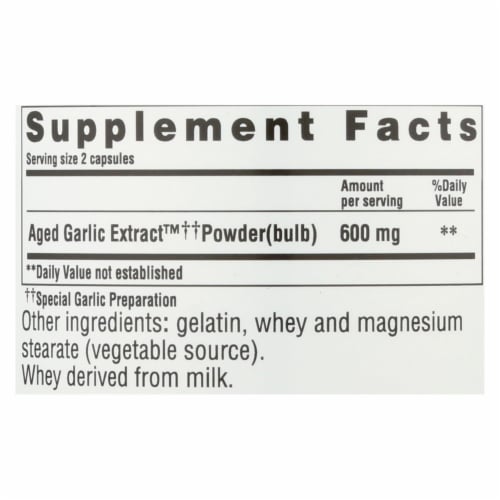 Kyolic® Aged Garlic Extract™ Cardiovascular Formula Capsules Perspective: back