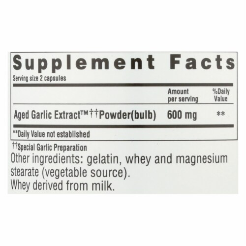 Kyolic® Aged Garlic Extract™ Cardiovascular Formula Capsules Perspective: back