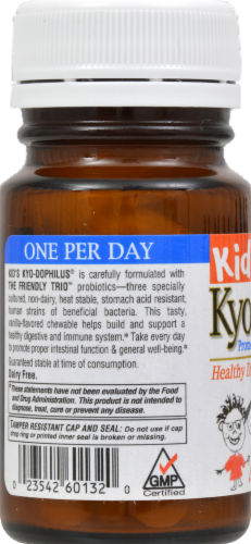 Kyol Kids Kyo Dophilus Vanilla Chewable Tablets Perspective: back