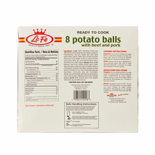 La Fe® Potato Balls Filled With Beef Perspective: back