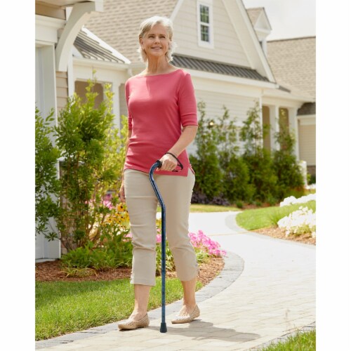 DESIGNER OFFSET CANE - BLUE Perspective: back