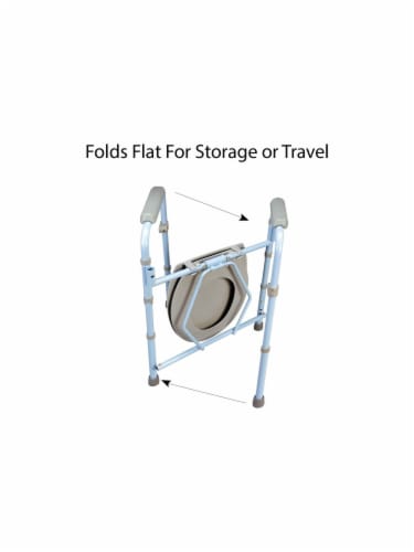 Carex® Deluxe Folding Commode 3-in-1 Design Perspective: back