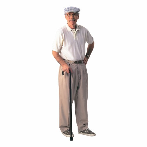Compass Health Brands Round Handle Wood Cane - Walnut Perspective: back