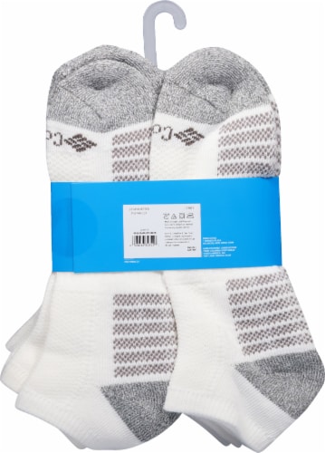 Columbia No Show Socks - L White Perspective: back
