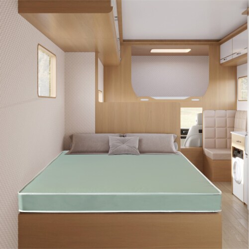Continental Sleep, 4 High-Density Cooling Gel Memory Foam Vinyl RV Mattress Replacement Perspective: back