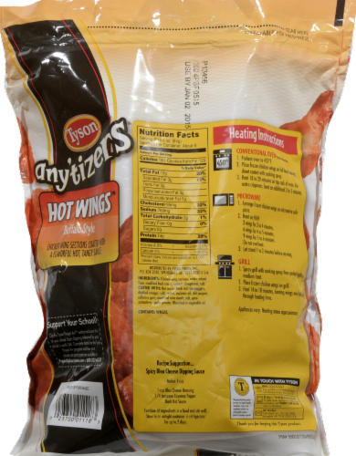 Tyson Buffalo Style Hot Wings Any'tizers Perspective: back