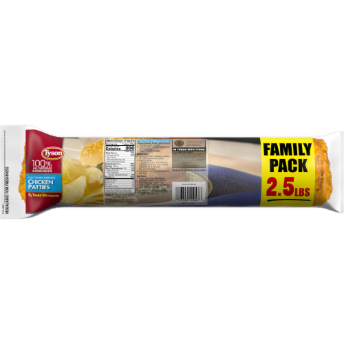 Tyson® Fully Cooked Chicken Patties Perspective: back