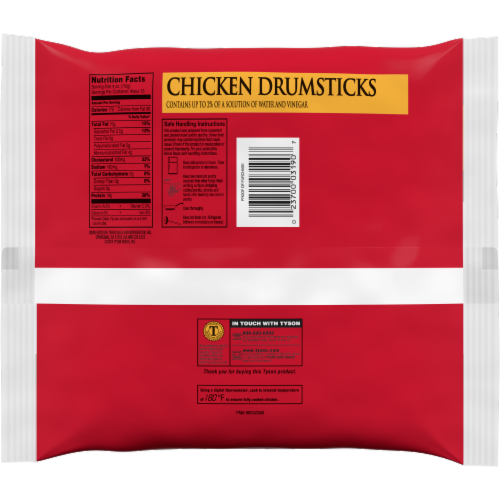 Tyson All Natural Fresh Chicken Drumsticks Perspective: back