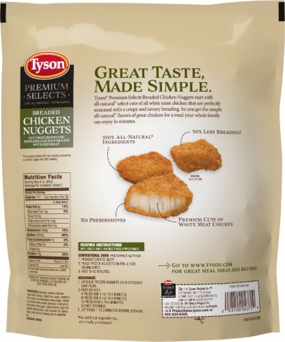 Tyson® Fully Cooked Chicken Nuggets Perspective: back