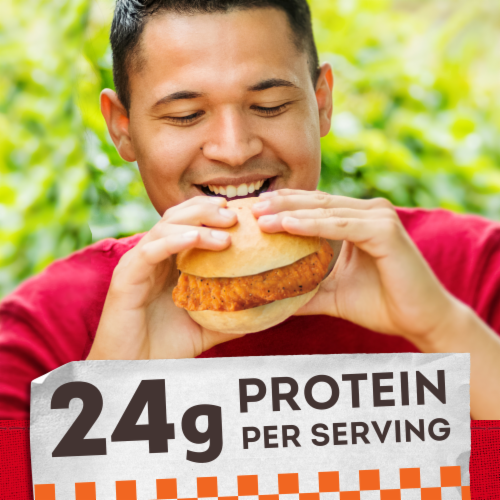 Tyson® Fully Cooked Spicy Breaded Chicken Breast Fillet Sandwich Perspective: back