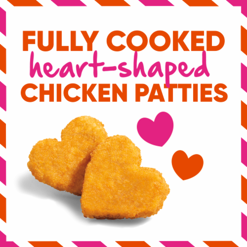 Tyson® Nuggets of Love Fully Cooked Heart Shaped Chicken Nuggets Perspective: back
