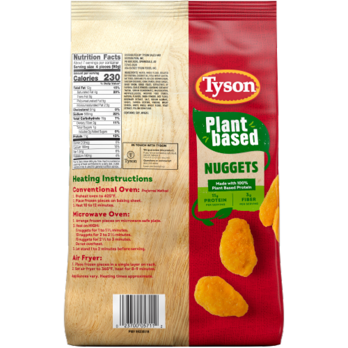 Tyson® Fully Cooked Plant Based Nuggets Perspective: back