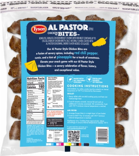 Tyson® Uncooked Al Pastor Style Frozen Chicken Chunks Perspective: back