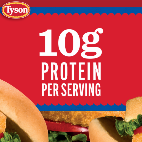 Tyson Frozen Breaded Chicken Patties Perspective: back