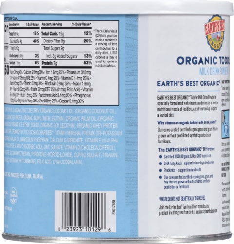Earth's Best® Organic Toddler Milk Drink Powder Perspective: back