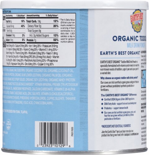 Earth's Best® Organic Toddler Milk Drink Powder Perspective: back