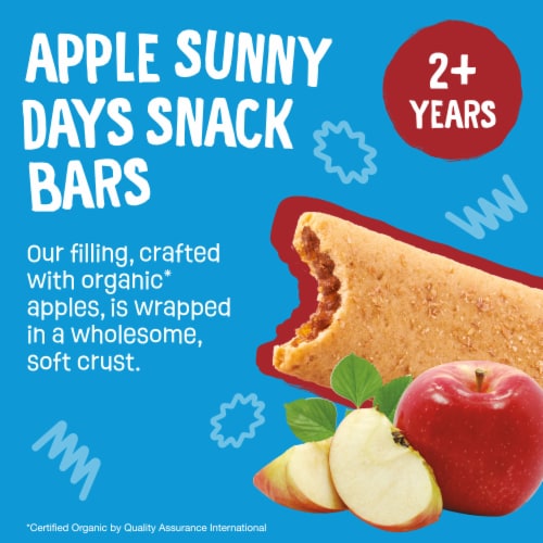 Earth's Best Organic Sunny Days Snack Bars, 2+ Years Up, Apple & Other Natural Flavors Perspective: back