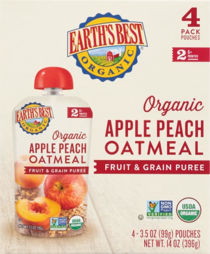 Earth's Best® Apple Peach Oatmeal Perspective: back