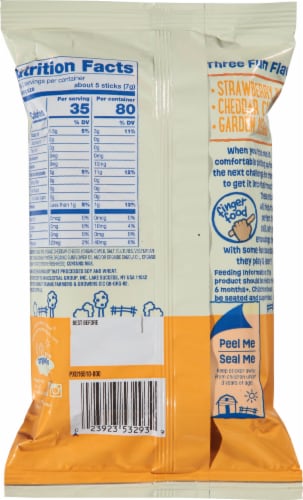 Earth's Best Ages 6M+ Organic Cheddar Cheese Crunchy Sticks Baby Food Snacks Perspective: back
