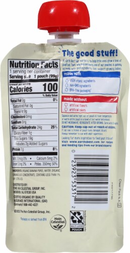 Earth's Best® Organic Banana Orange Baby Food Pouch Perspective: back