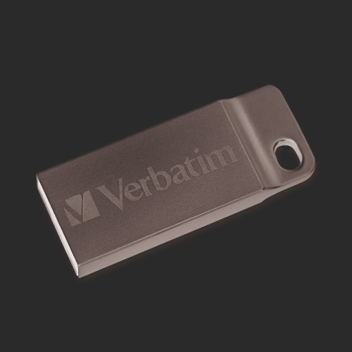 Verbatim 64GB Metal Executive USB Flash Drive - Silver - 64 GBUSB - Silver Perspective: back