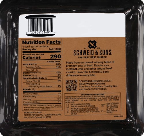 Schweid & Sons® retail fesh the butchers blend brick Perspective: back