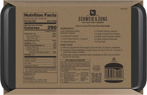 Schweid & Sons Butcher's Blend 80/20 Lean Fresh Ground Beef Perspective: back
