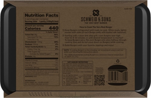 Schweid & Sons® The Katana Blend Wagyu Ground Beef Burgers Perspective: back