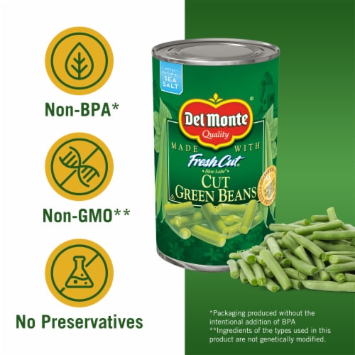 Del Monte Cut Green Beans Perspective: back